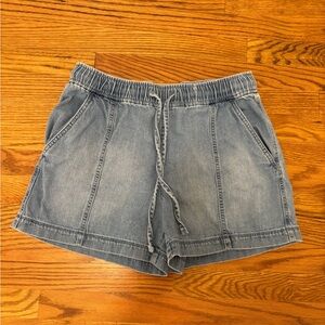 LOFT Light Wash Denim Pull-On Shorts